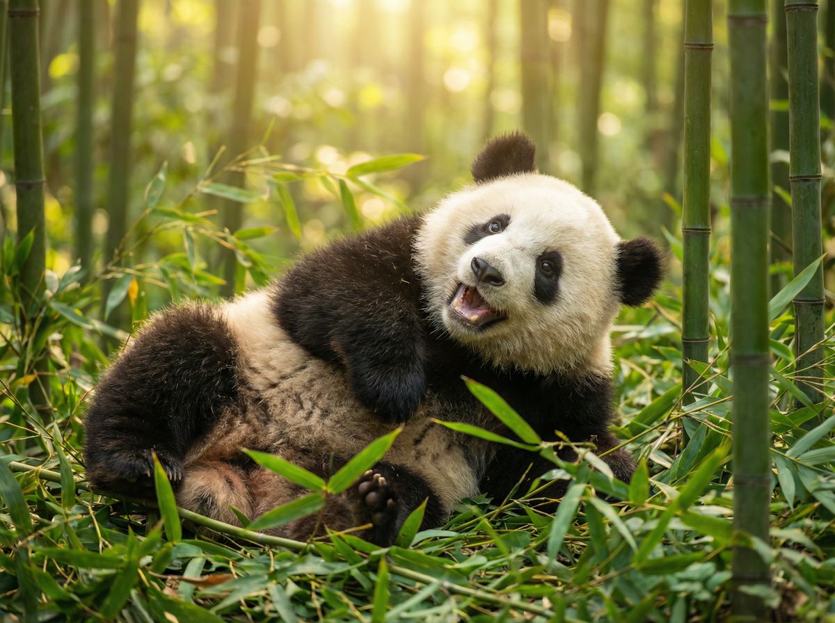 小马拉大车视频-大熊猫竹林生活