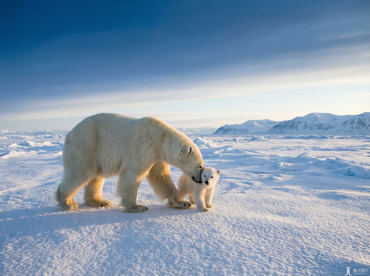 小马拉大车视频-北极熊母子